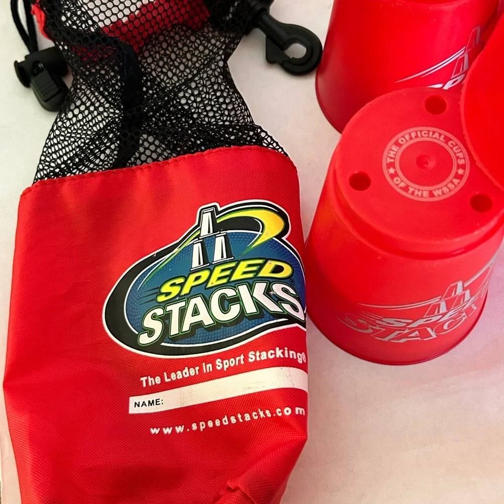 Speed Stacks WSSA Official Cups Red With Mesh Carrying Cases 14 Cups‎